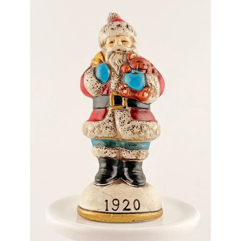 Vintage Memories of Santa Figurines Set of 3 Christmas Reproductions Inc